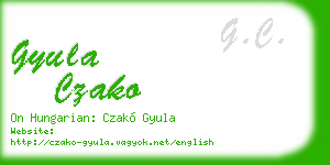 gyula czako business card